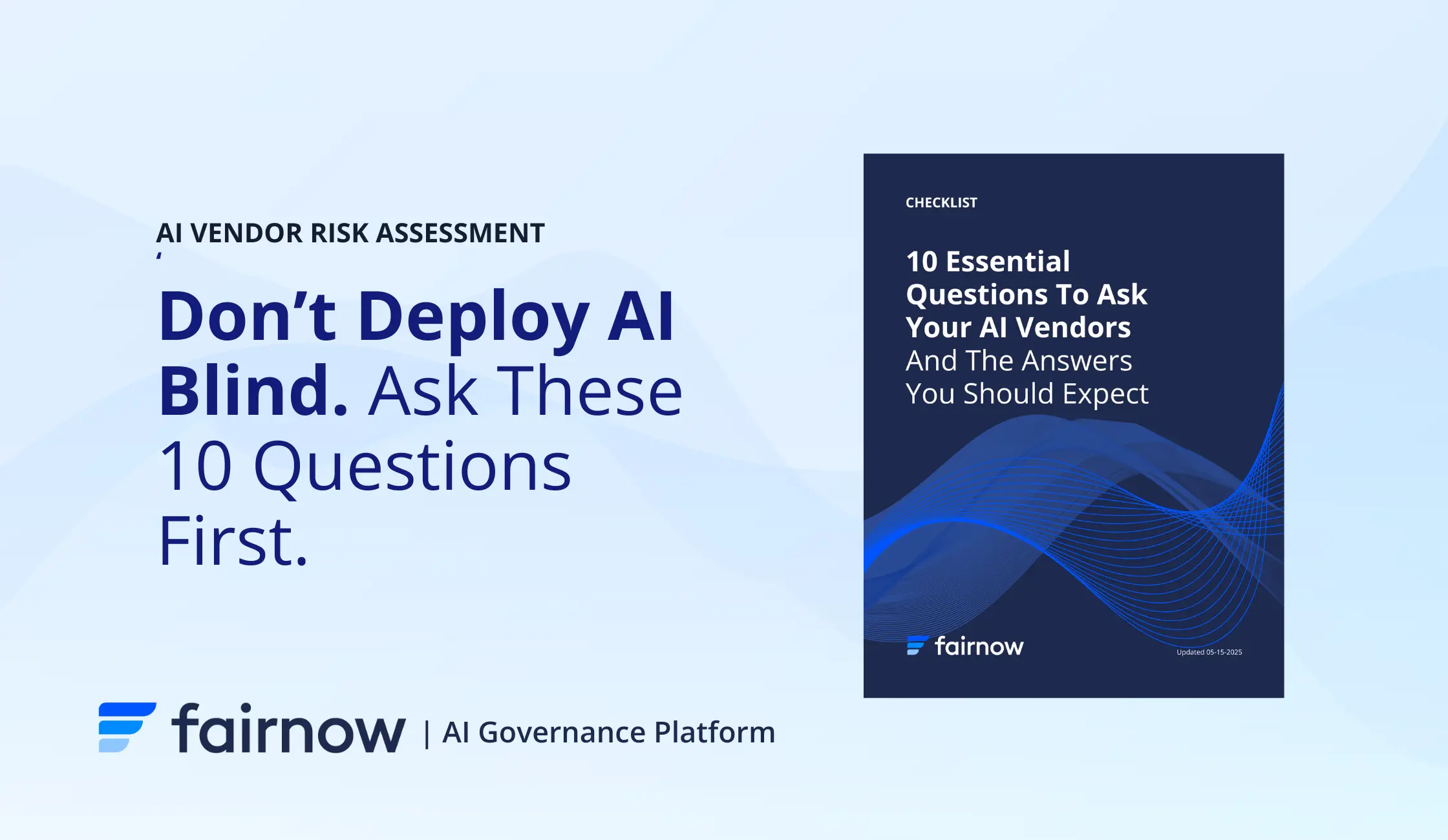 Image Promoting downloadable template for AI Vendor Risk Management