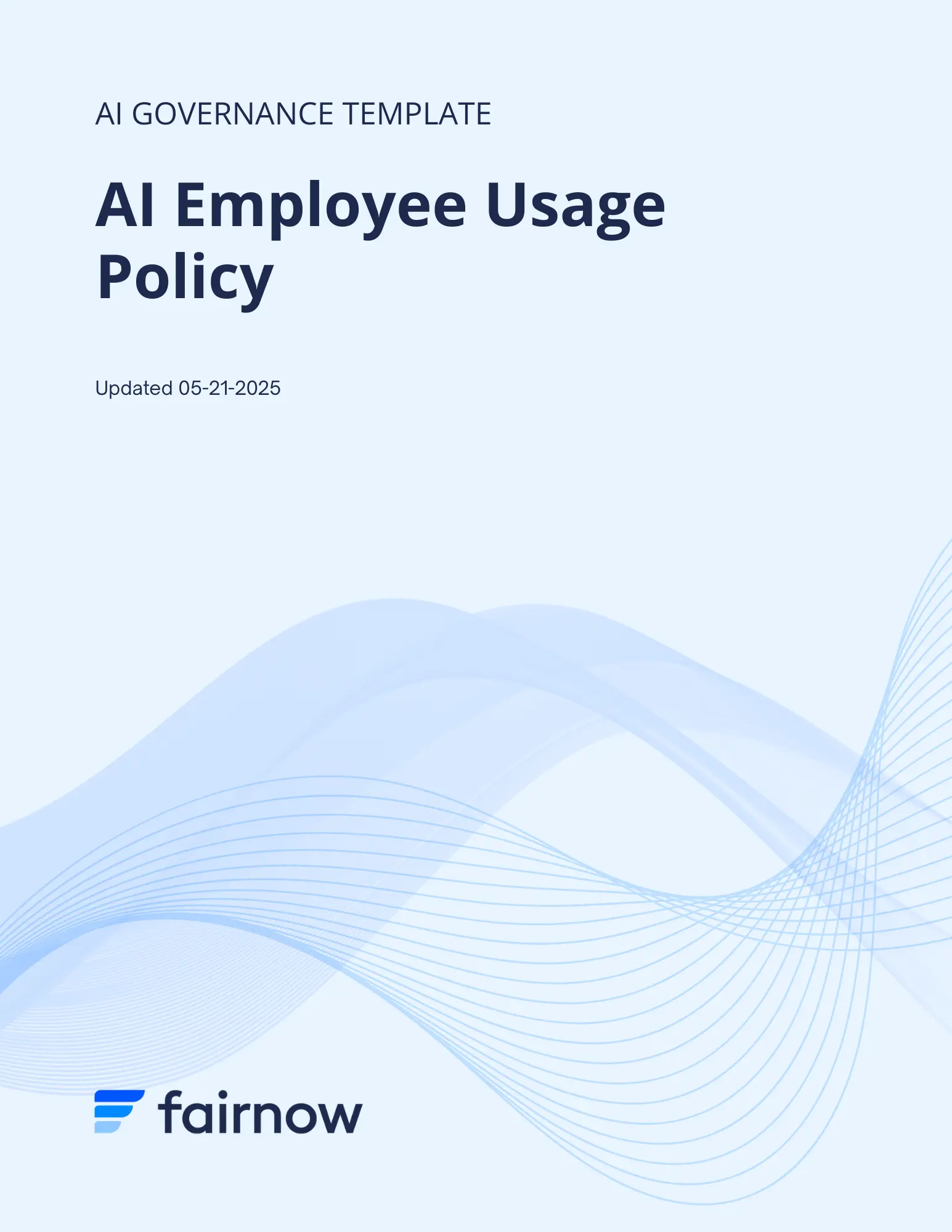 Cover image of the AI Policy Usage Template