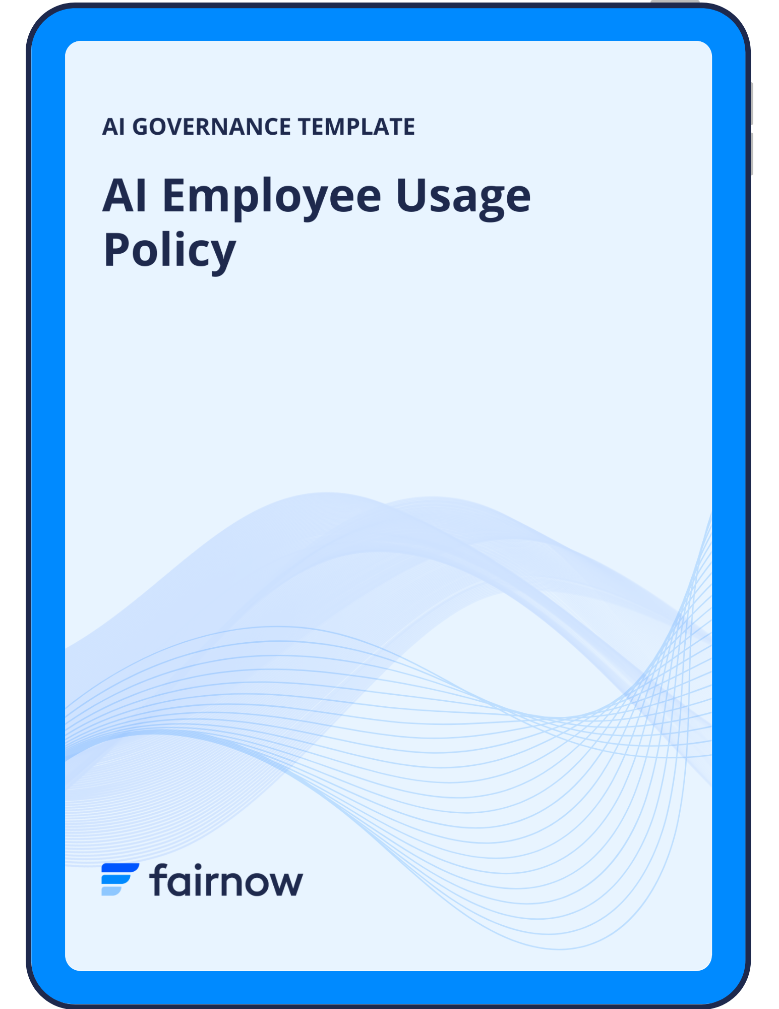 Cover image of the AI Usage Policy Template cover