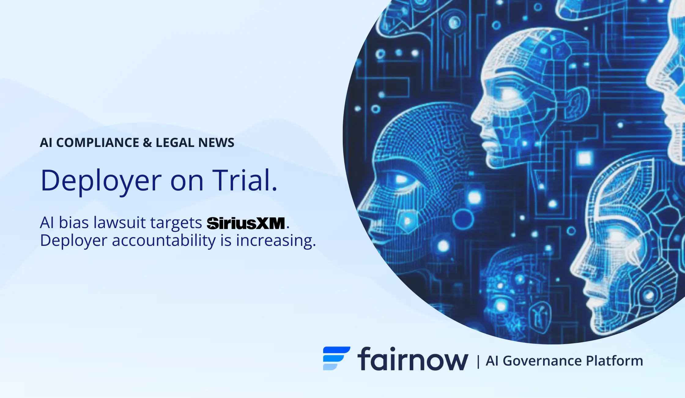 Images of faces focused on SiriusXM Radio ai hiring bias lawsuit.