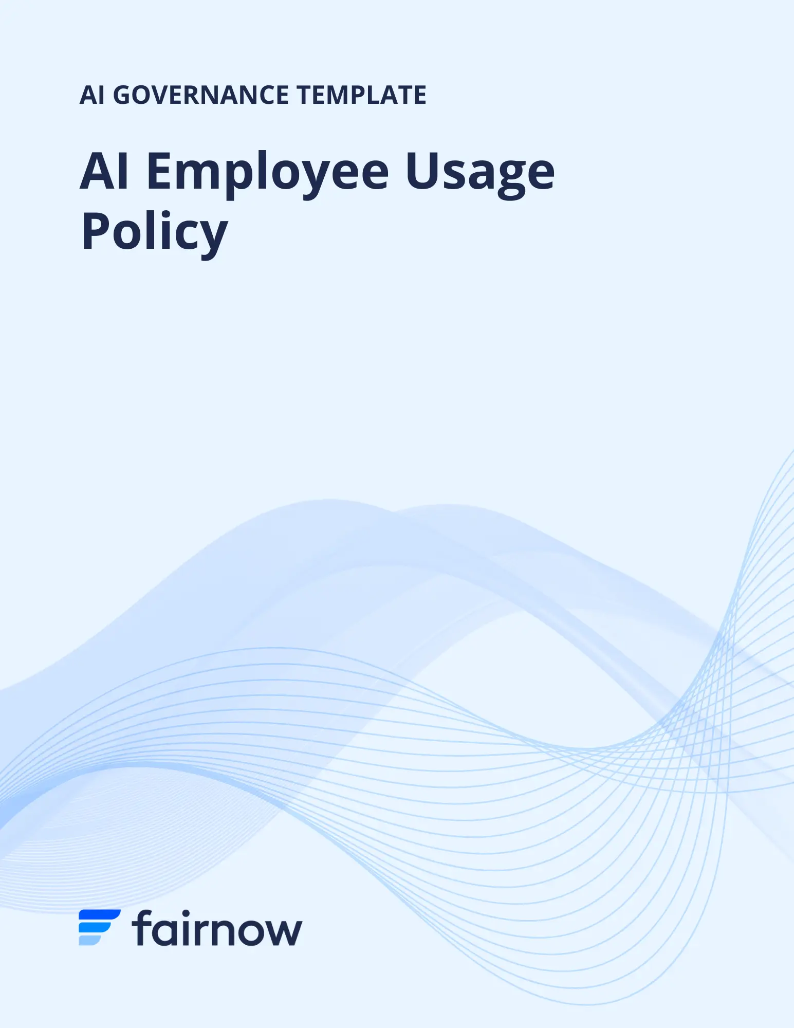 Cover image of the AI Usage Policy Template